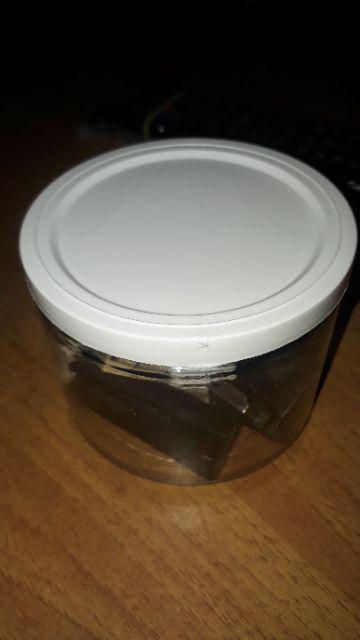 Toples Jar Plastik Tebal  210ml Untuk Selai Permen Jelly Coklat Kotak Murah Bagus Tebal Unik Lebaran