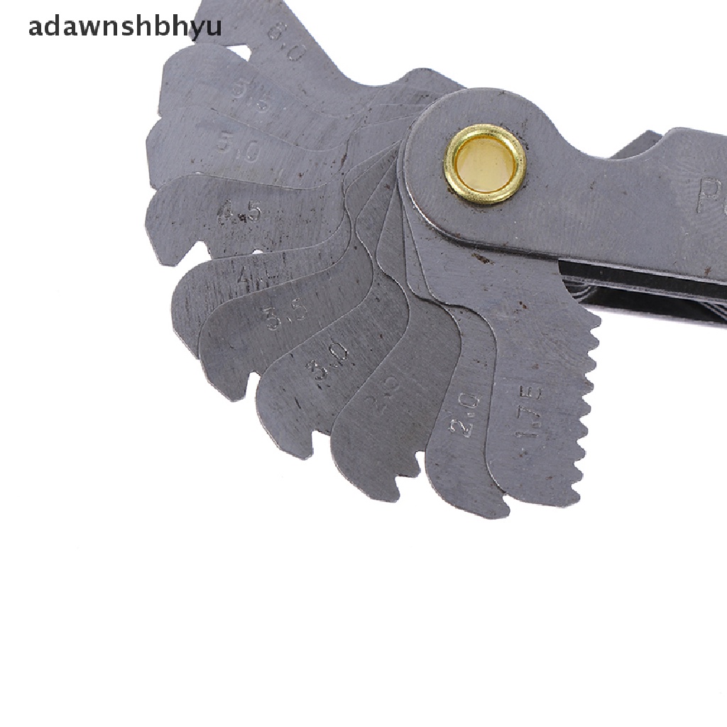 Adawnshbhyu 40Pcs thread measuring gage 60derajat whitworth metric screw thread pitch gauge