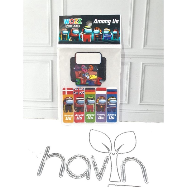 PEMBATAS bahan PLASTIK 5+1 BESAR/STICKY NOTE/STICK NOTE-AMONG US