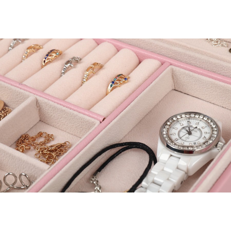 1111 Kotak Perhiasan Travel Jewelry Anting Kalung Cincin Box Penyimpan