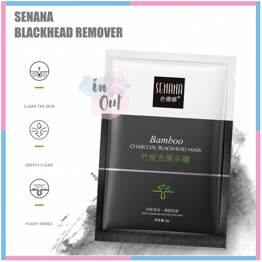 Senana Masker Komedo Peel off Mask Charcoal Blackhead care Mask Komedo BQ031