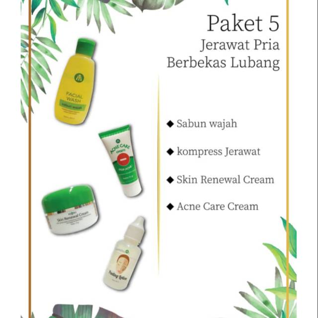 Paket jerawat pria/wanita berbekas lubang