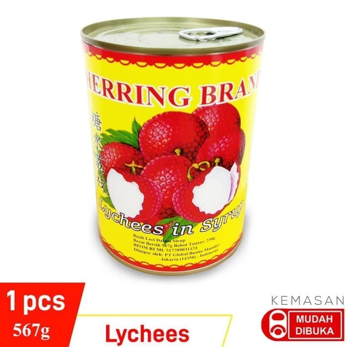 

Kalengbuah- Herring Brand Leci / Lychee / Lychees In Syrup 567Gr -Buah-Kaleng.