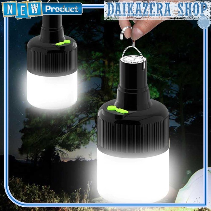 Lampu LED Lentera Camping Lantern Light - Hitam