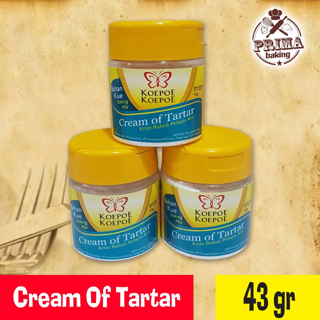 

cream of tartar/kupu kupu/krim bubuk/pelapis kue/makanan