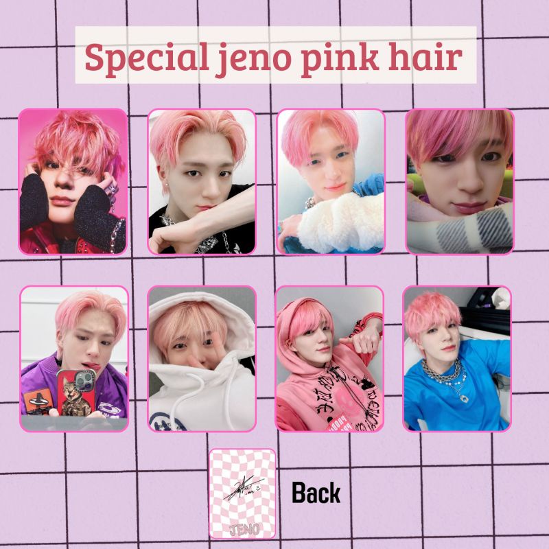 [fanmade] jeno pink hair photocard/ pc jeno pink /jeno selimut
