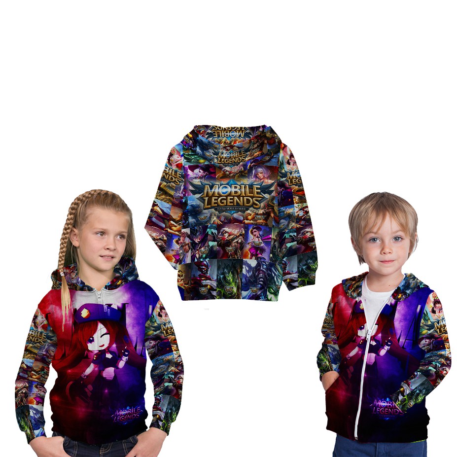 MOBILE LEGENDS- LAYLA EPIC SKIN Sweater Hoodie anak Perempuan Printing