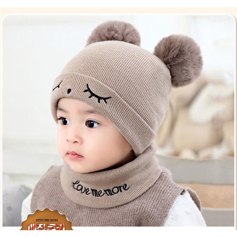 Topi Anak Terlucu Bordir Sleep Eyes Pom Pom