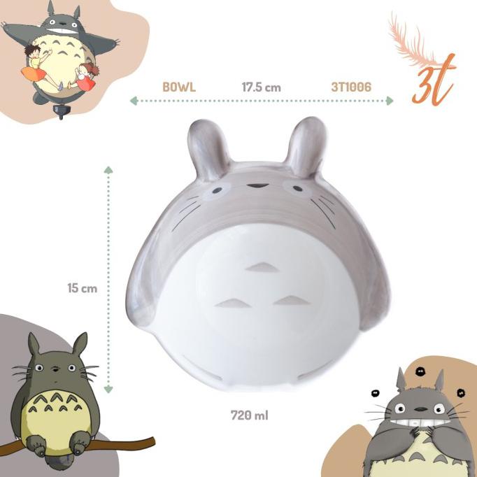 Monggo] Totoro Ceramic Bowl /Mangkok Totoro/ Totoro/ Mangkuk/ Kartun - Totoro