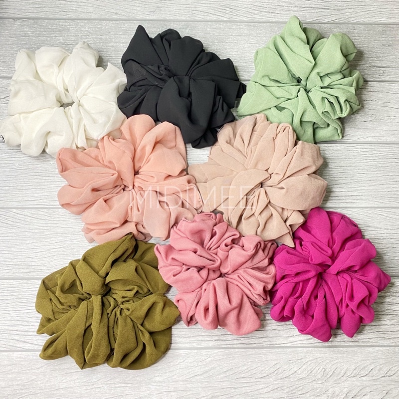 SCHRUNCHIE HIJAB JUMBO CEPOL,IKAT RAMBUT PREMIUM,IKAT RAMBUT CEPOL,KUNCIR RAMBUT