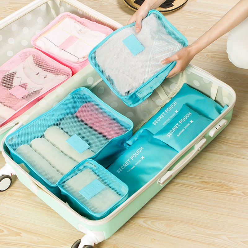 Travel Bag 6In1 Set Storage Pouch Tas Koper Travel