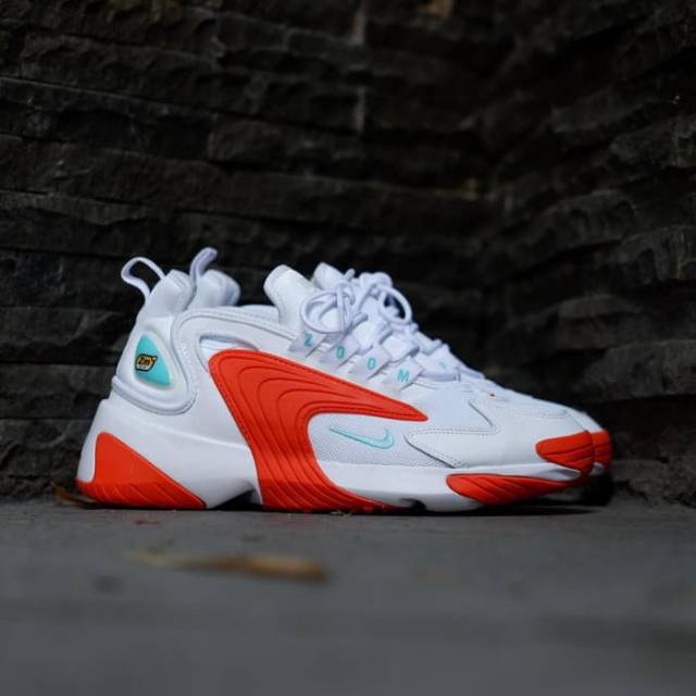 nike zoom white orange