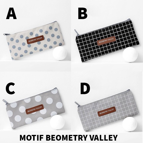 Tempat Pensil Beometry Valley dan Bonheur Constant Korean Style-Beometry
