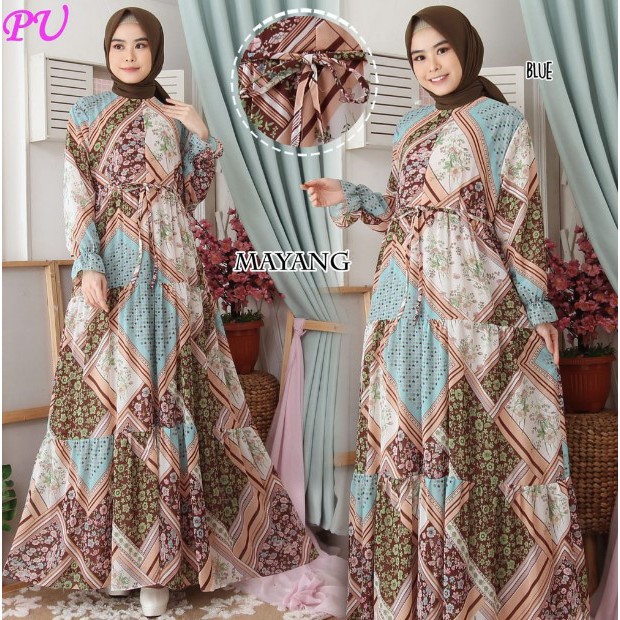 Gamis Homedress Bangkok Mayang / Baju Muslim Wanita Kekinian