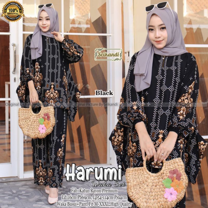 Harumi waka set wanita rayon by srikandi