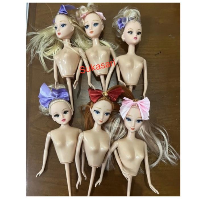 Dekorasi Barbie Tusuk 1/2 Badan Hiasan Boneka Barbi Cake Topper Boneka