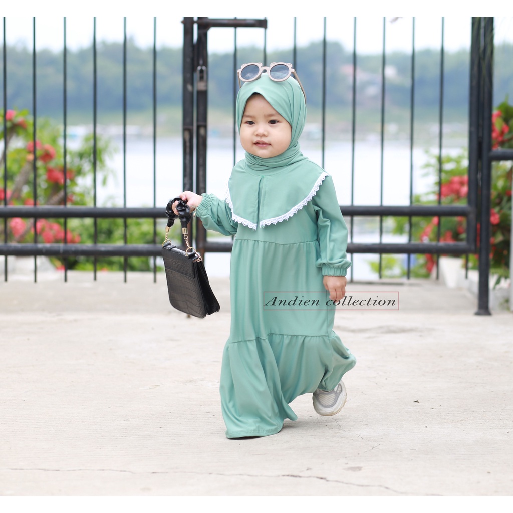 Thalita gamis anak sett jilbab /dress anak perempuan