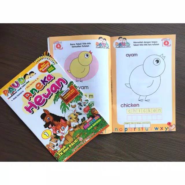 Buku Belajar Menulis Dan Mewarna HEWAN