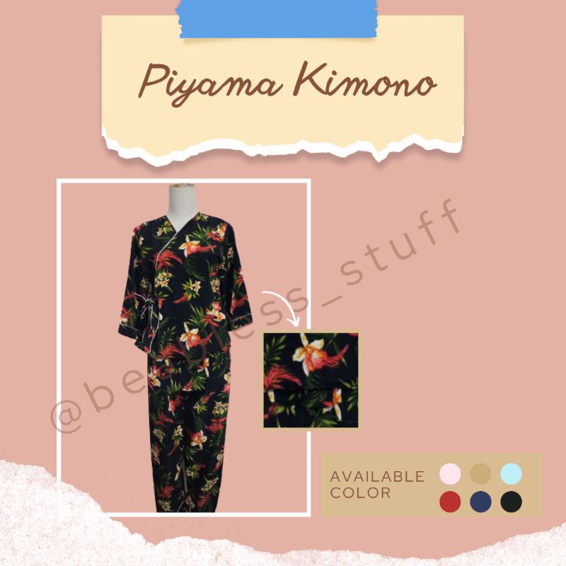 Piyama Kimono Set Wanita