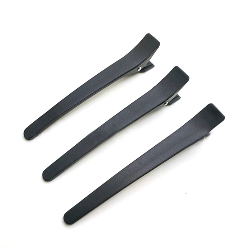 [1 PCS] JEPIT BEBEK JEPITAN RAMBUT DOFF HITAM TEBAL POLOS / JEPIT SALON PLASTIK IMPOR