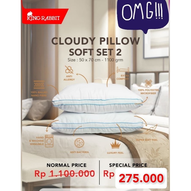 Set Bantal King Rabbit isi 2