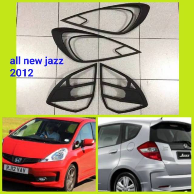 Paket garnis lampu All new Jazz 2011-2013 depan belakang hitam
