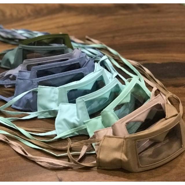 Masker transparan / masker kain / social mask / transparant mask / masker guru (membantu tunarungu)