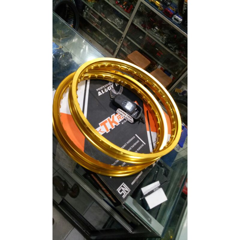 Velg TK 160-18 gold silver hitam brown / velg tk 185-18 gold silver hitam brown