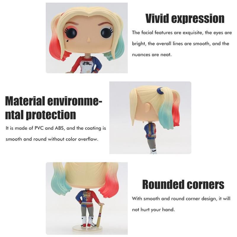 【Ready Stock】Suicide Squad Joker Harley Quinn Funko  Pop Action Figure Model Toys Collection