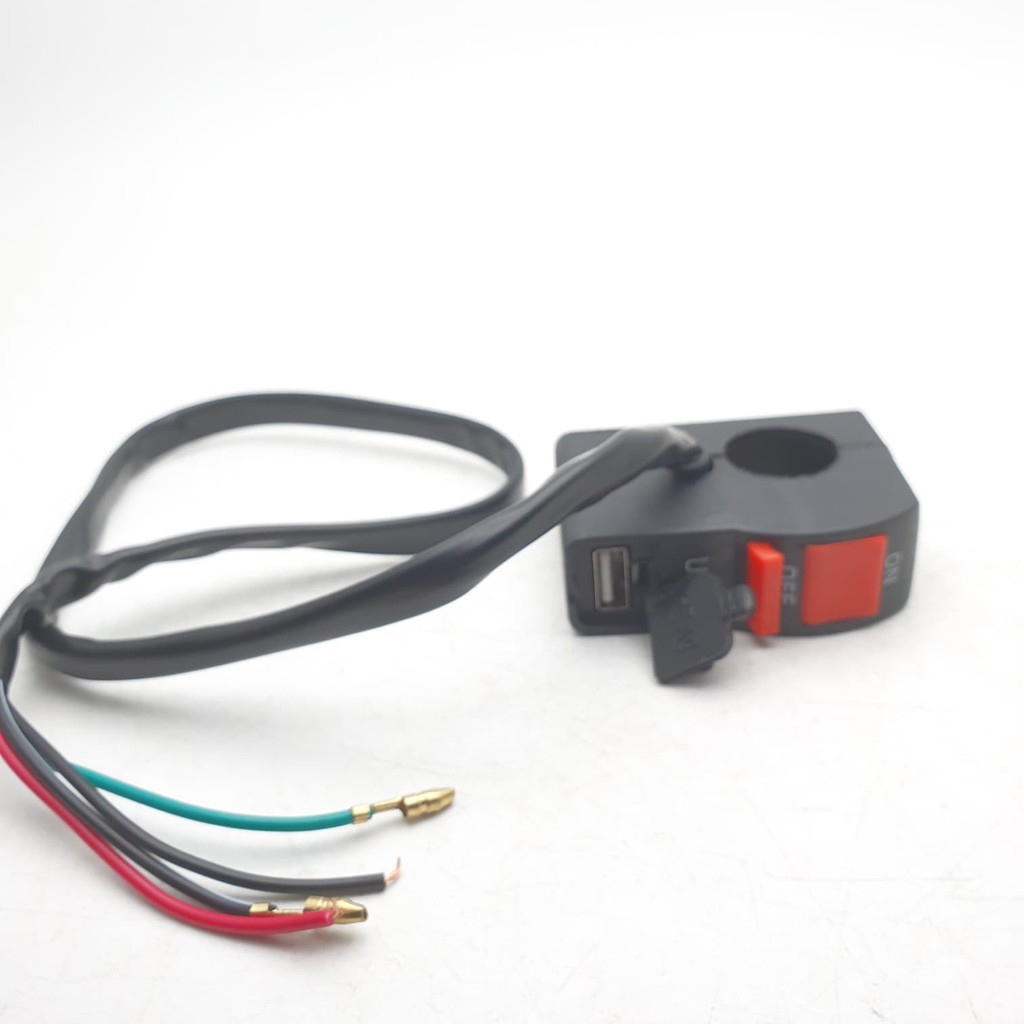 GOYANG HARGA; Saklar + Casan Charger Hp Usb Di stang Motor 100%ORIGINAL