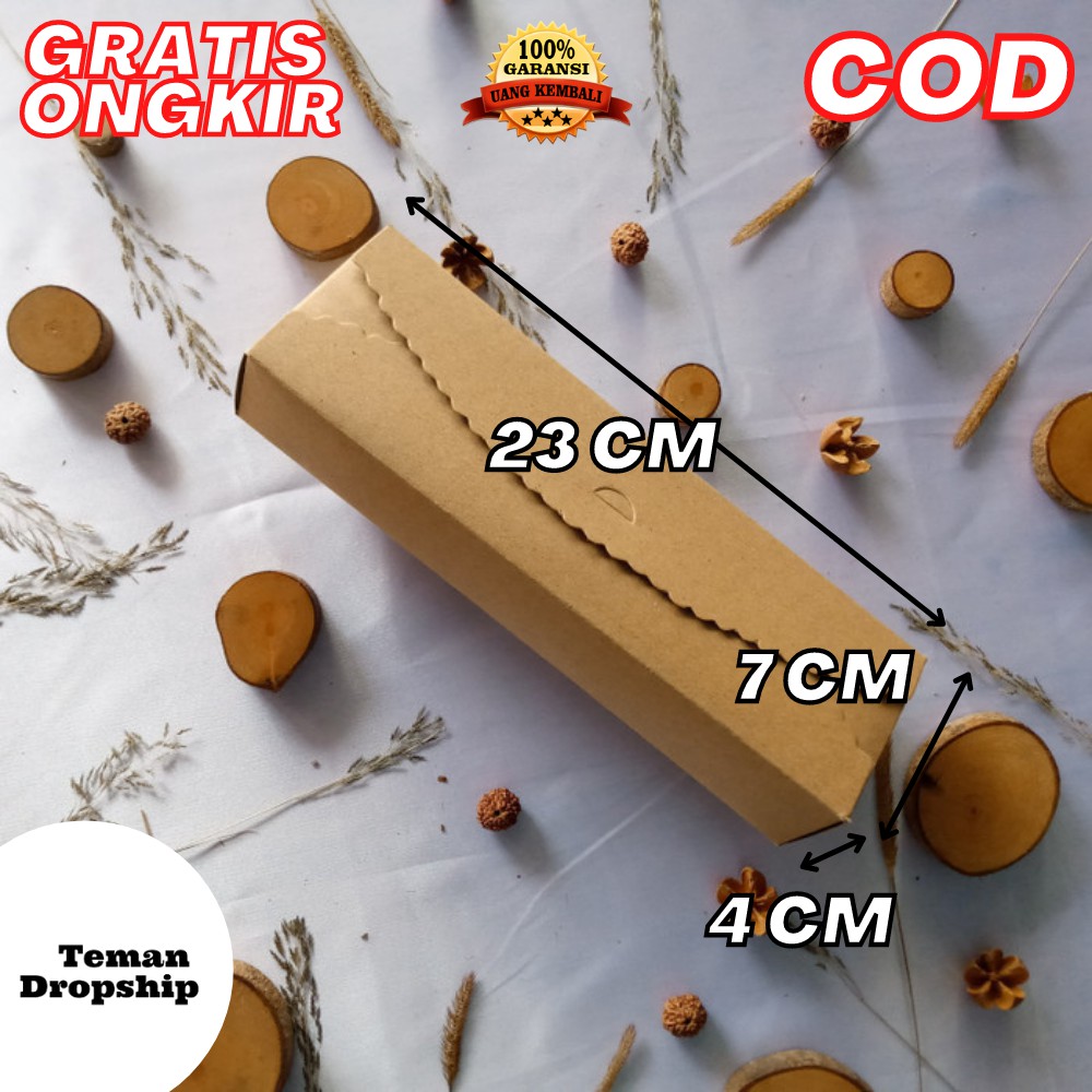 

KARDUS HAMPERS BOX KADO PERSEGI PANJANG BROWN KRAFT 280 GR UKURAN 23 X 7 X 4 CM