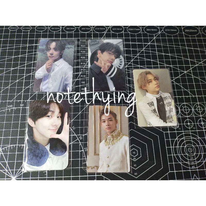 photocard official lucky draw pws jake bdc, neck pillow jungwon, ld m2u heeseung, ni-ki up, hype kon