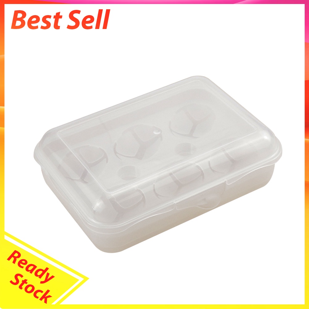 6 Slots Egg Storage Box Portable Egg Tray Container for Outdoor Camping BBQ