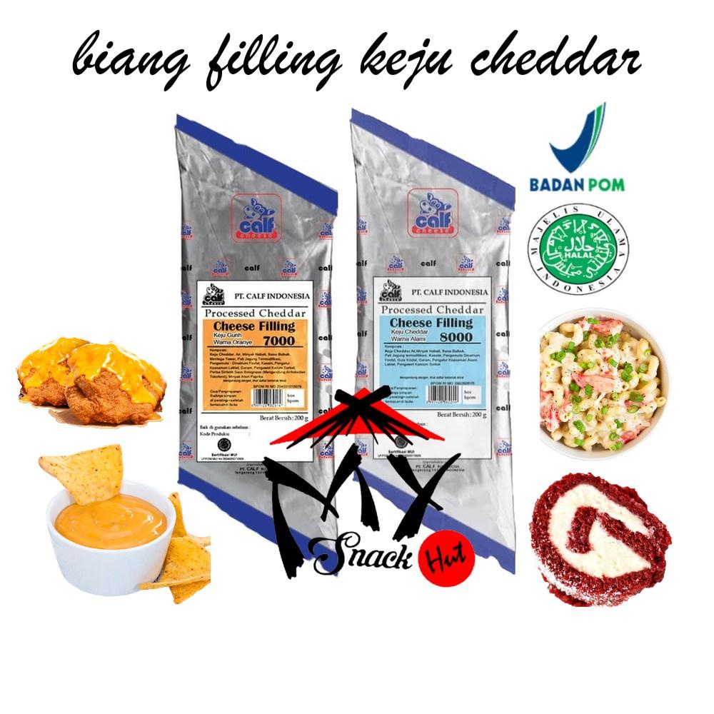 

CALF CHEESE FILLING 200GR - BIANG SELAI ISIAN TOPPING KEJU PUTIH ORANGE ORANYE CHEDDAR ASIN PASTA HALAL Berkualitas