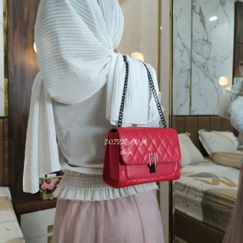 Tas Slempang Wanita Alin Rantai Bordir Fashion Kekinian