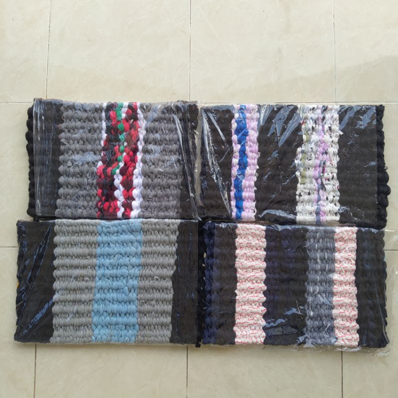 MURAH KESET ANYAM/KESET KAKI KAIN PERCA MUTIARA SUPER TEBAL JUMBO MURAH