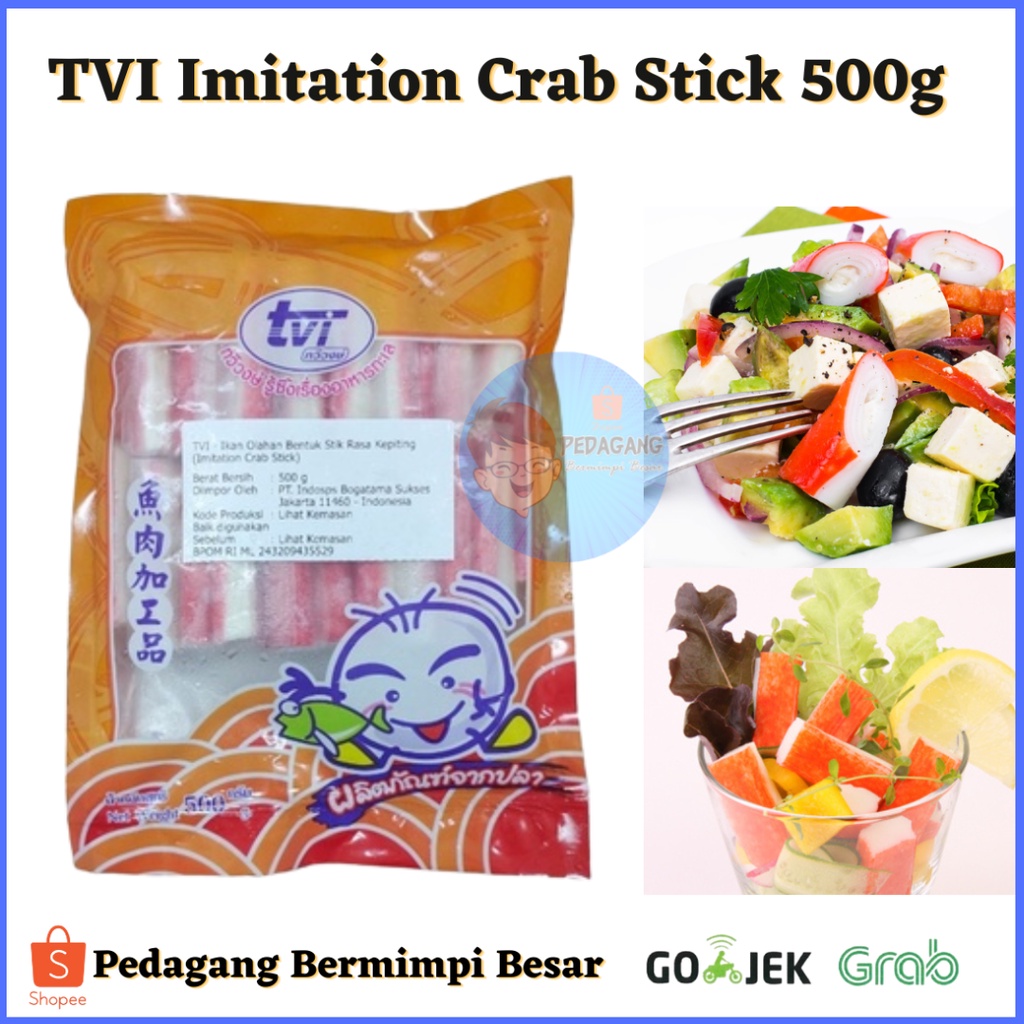 TVI Imitation Crab Stick 500g/  Ikan Olahan Bentuk Stik Kepiting