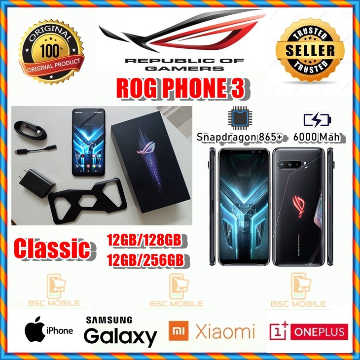 ASUS ROG PHONE 3 5G - Classic - 12GB - 128GB &amp; 256GB  - Snapdragon 865+