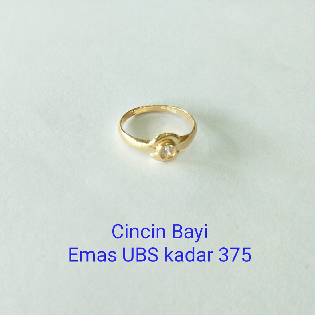 Cincin Bayi Emas UBS Kadar 375 Berat 0.52 gram