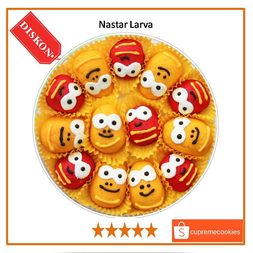 

Kue Kering Nastar Karakter Larva | Cupreme Cookies