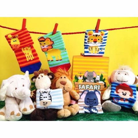 CUCI GUDANG Kaos Kaki Bayi Happy Baby Socks 6 in 1 -- SAFARI