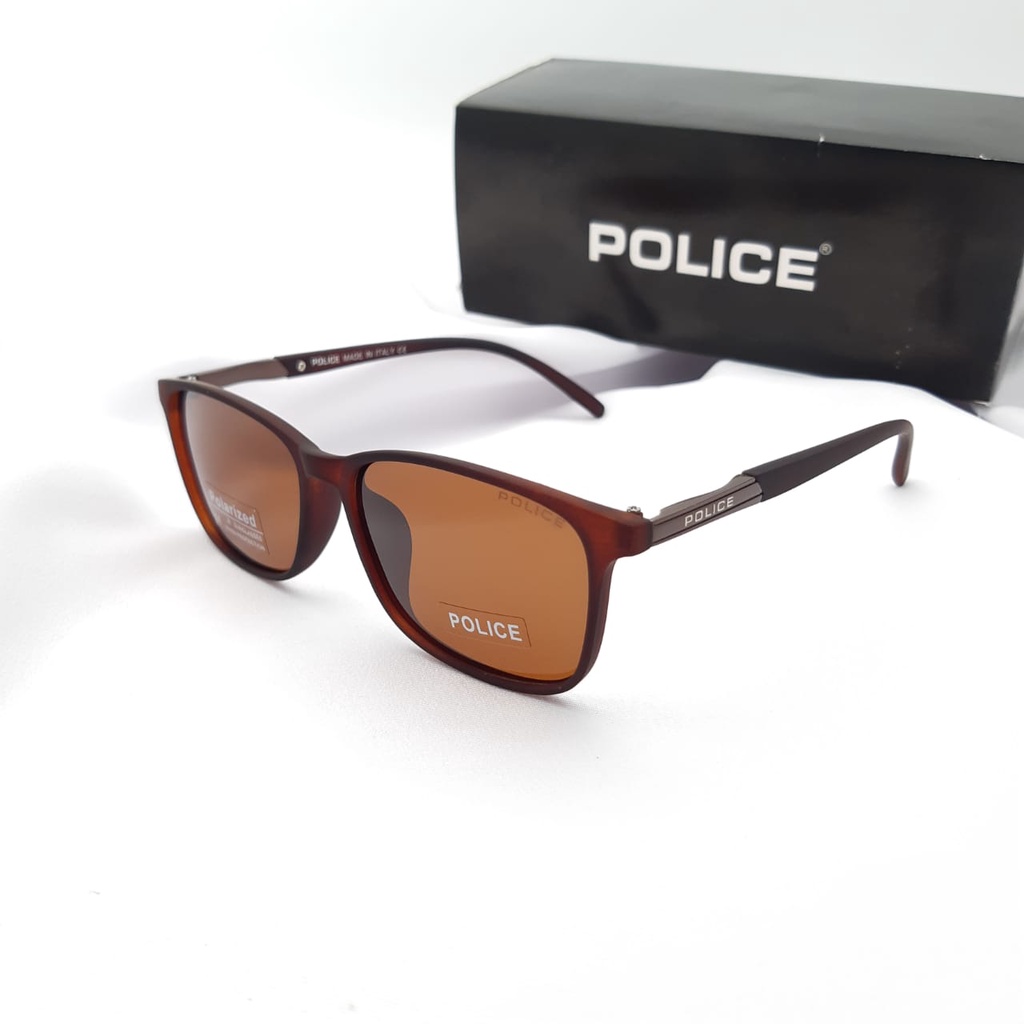 Kacamata Pria POLICE  1216 Terbaru Coklat