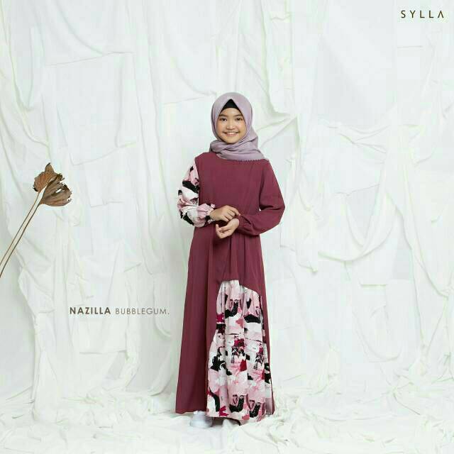 gamis anak perempuan baju muslim anak baju muslim anak perempuan nazila kids by sylla