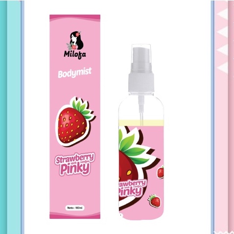 GEN - [BPOM] Parfum Body Mist Milofa Strawberry Pinky 100ml Premium / Parfum Strawberry Pinky 100ml Best Seller / Parfum Wanita Wangi Tahan Lama