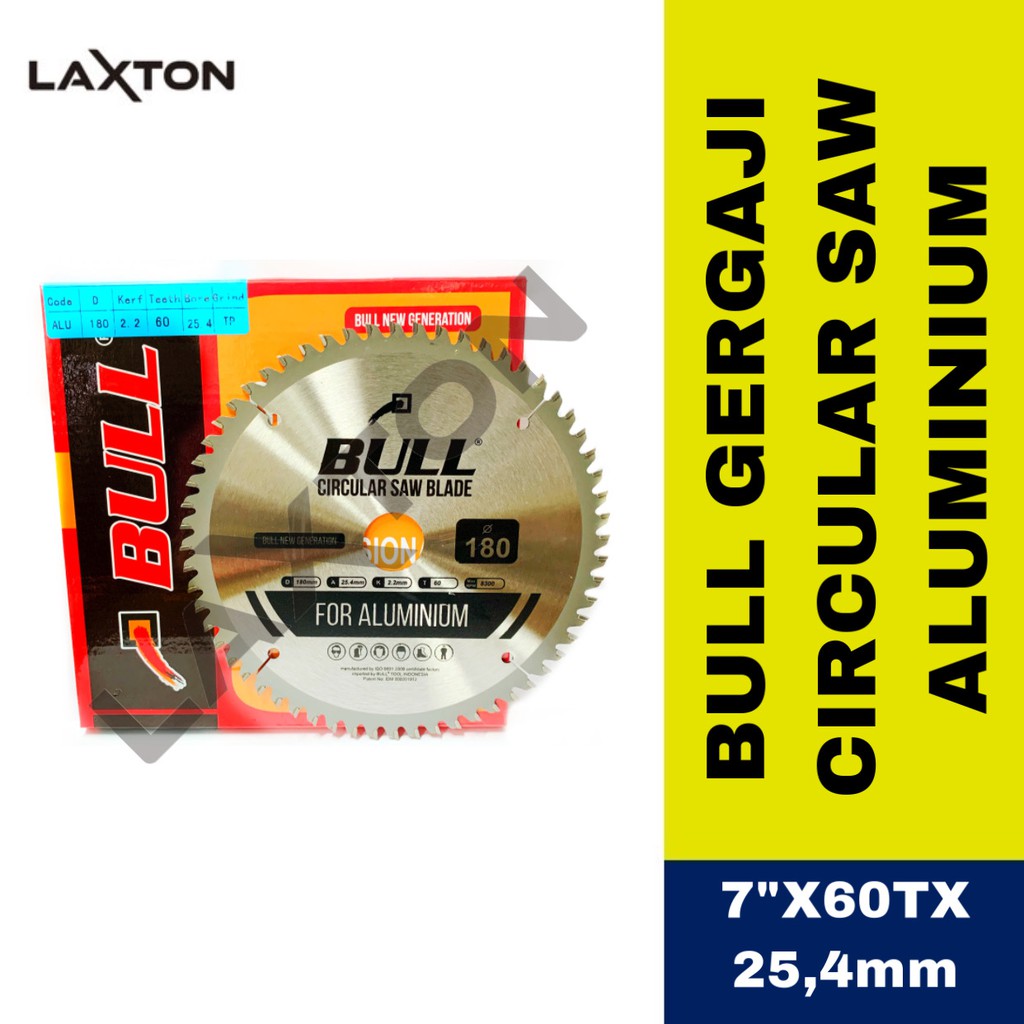 Bull circular saw blade mata gergaji 7&quot; untuk aluminium BLCA07