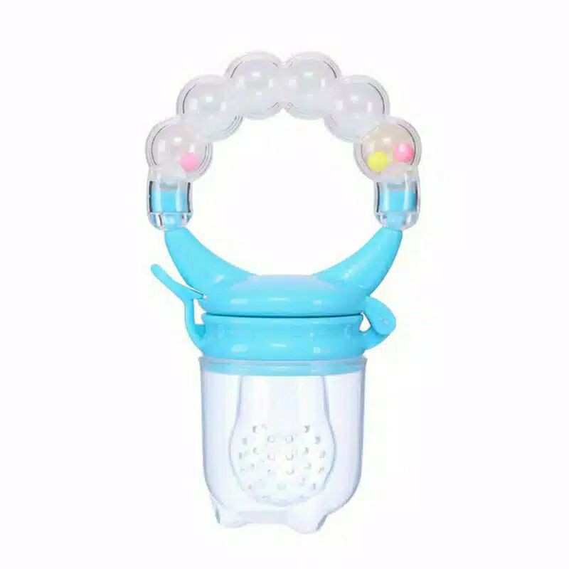 {SAP•HOME} Empeng Buah kerincingan mainan / Pacifier Fruit Sayur Bayi Gigit Makan Teether-Blue+