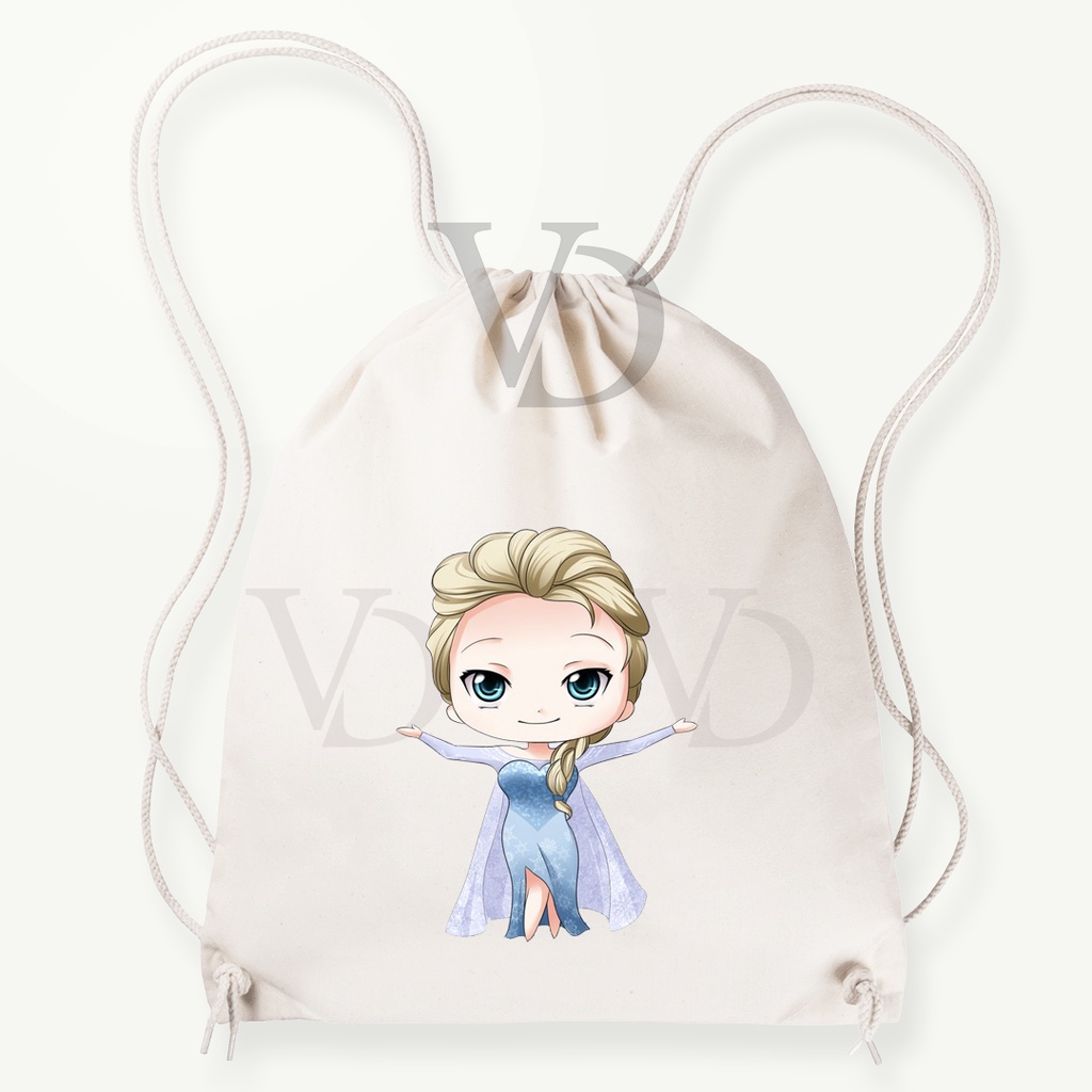 tote bag kanvas disney / totebag canvas frozen / tas anak lucu / tas elsa anna