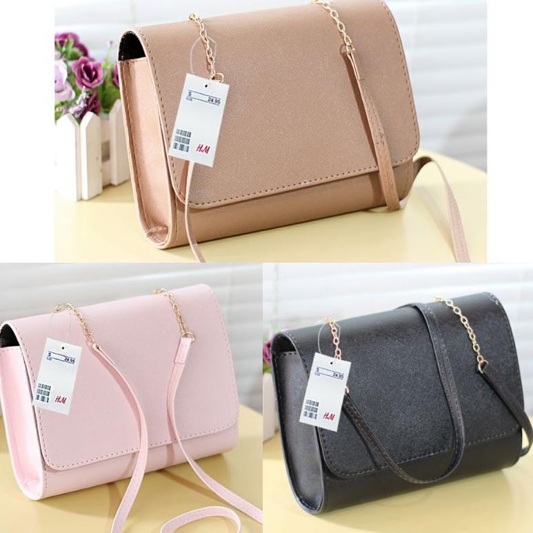 Sudah's diskon Tas Selempang Wanita Korea Murah Rantai Fashion Lucu Travel Hitam Cewek Polos Kpop Br