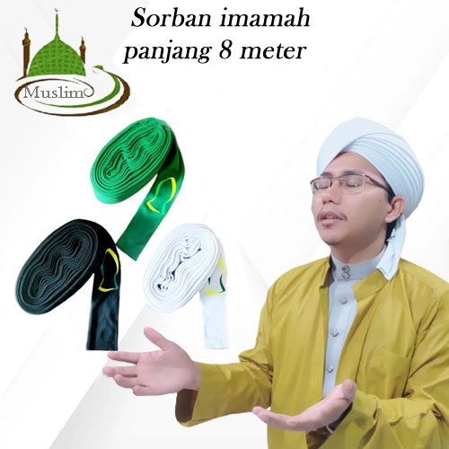 SORBAN IMAMAH PANJANG 8 METER IMAMAH PUTIH TERMURAH SORBAN IMAMAH PANJANG 8 METER SORBAN IMAMAH IMAM