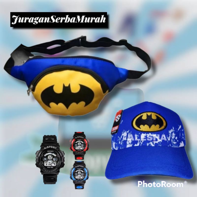 Waistbag/Tas Selempang Anak Laki-Laki 3in1 Karakter Super Hero Murah